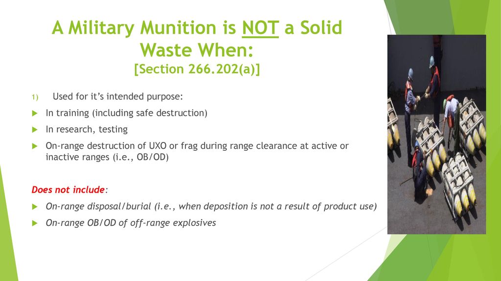 Military munitions rule ppt video online download